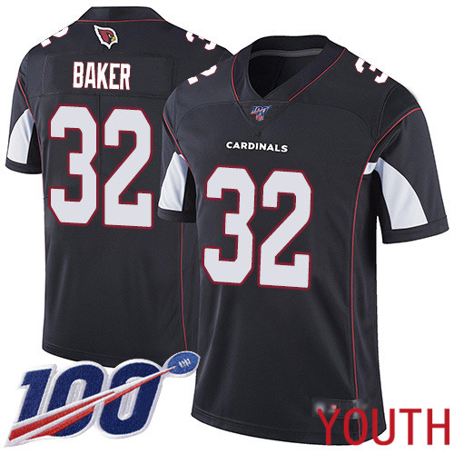 Arizona Cardinals Limited Black Youth Budda Baker Alternate Jersey NFL Football #32 100th Season Vapor Untouchable->youth nfl jersey->Youth Jersey